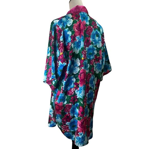 Vintage Victoria’s Secret Gold Label Floral Satin Shirt Button Up M/L 90’s - Picture 3 of 8